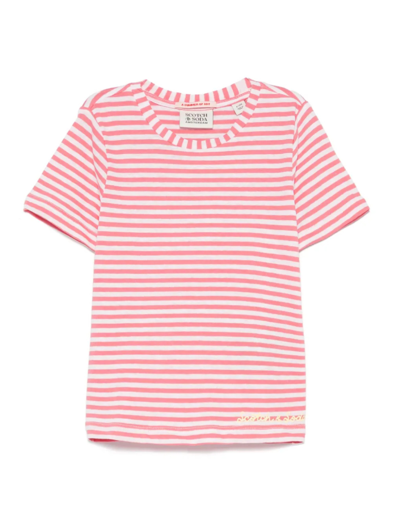 

Футболка в полоску Scotch & Soda Kids, розовый