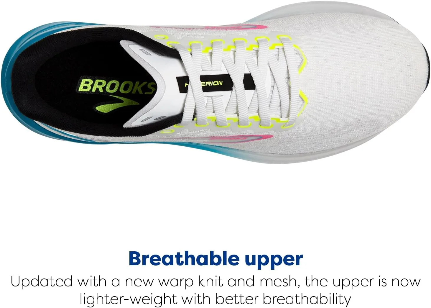 Мужские кроссовки Brooks Hyperion, белый/синий/розовый — фото 4