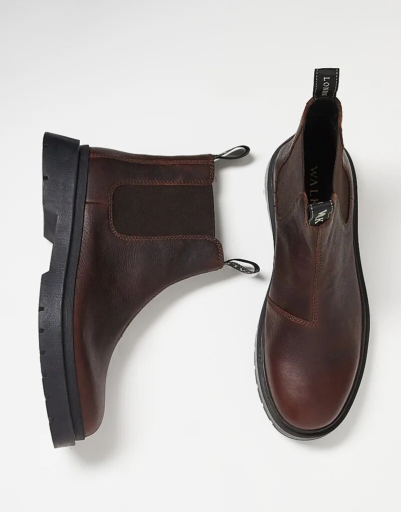 

Ботинки челси Walk London Callum Seam коричневого цвета