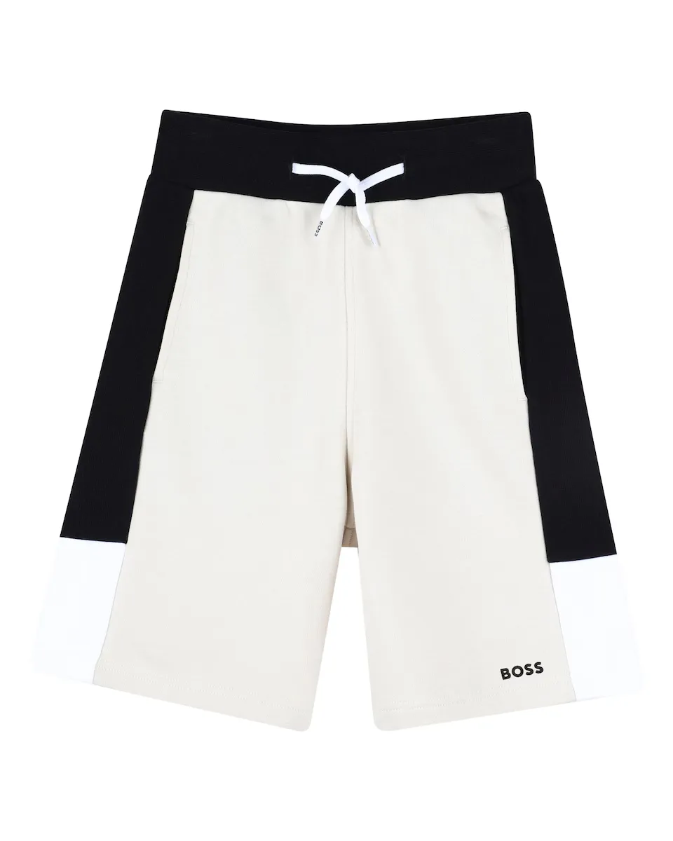 

Шорты-бермуды в стиле колор-блок для мальчиков на шнурке BOSS Kidswear, белый
