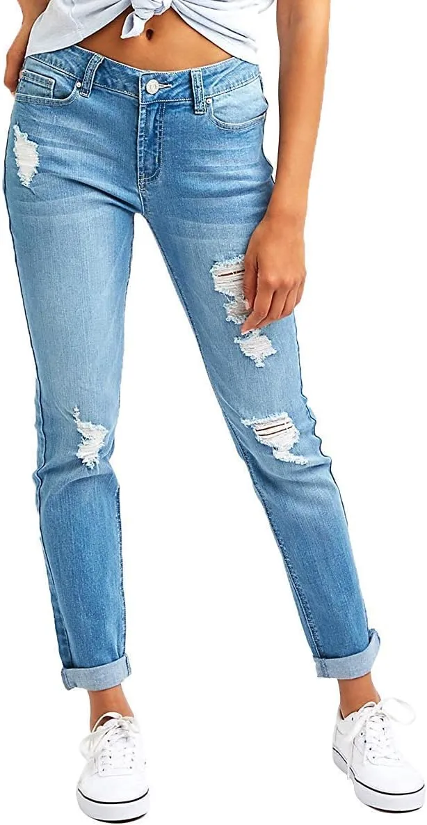 

Женские джинсы с высокой посадкой Ripped Skinny Stretch Skirt BL