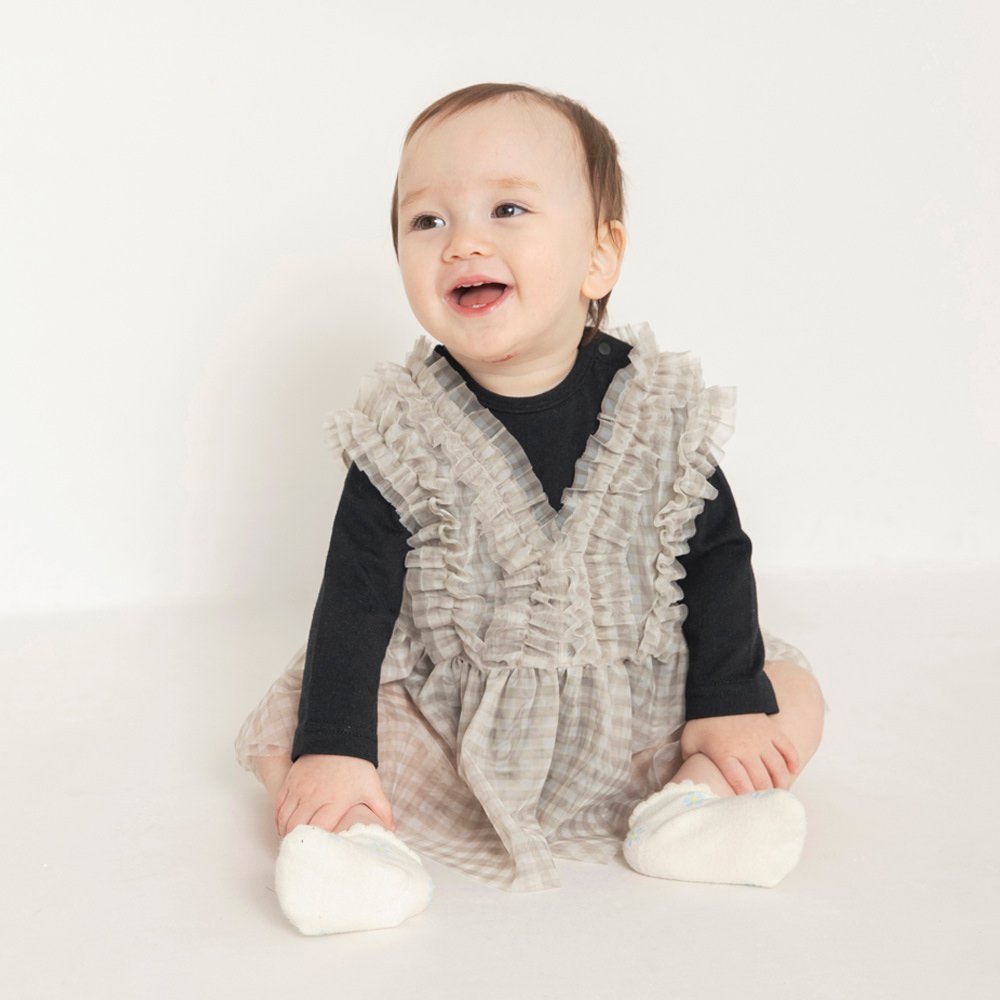 Комплект из жилета и комбинезона из тюля. Branshes, black