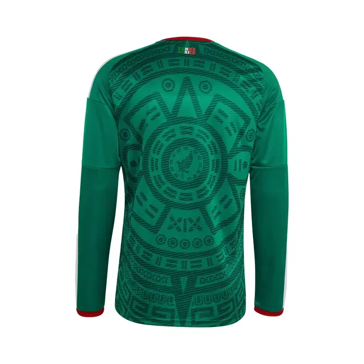 Футболка джерси Adidas Mexico 26 Home Long Sleeve, зеленый — фото 2