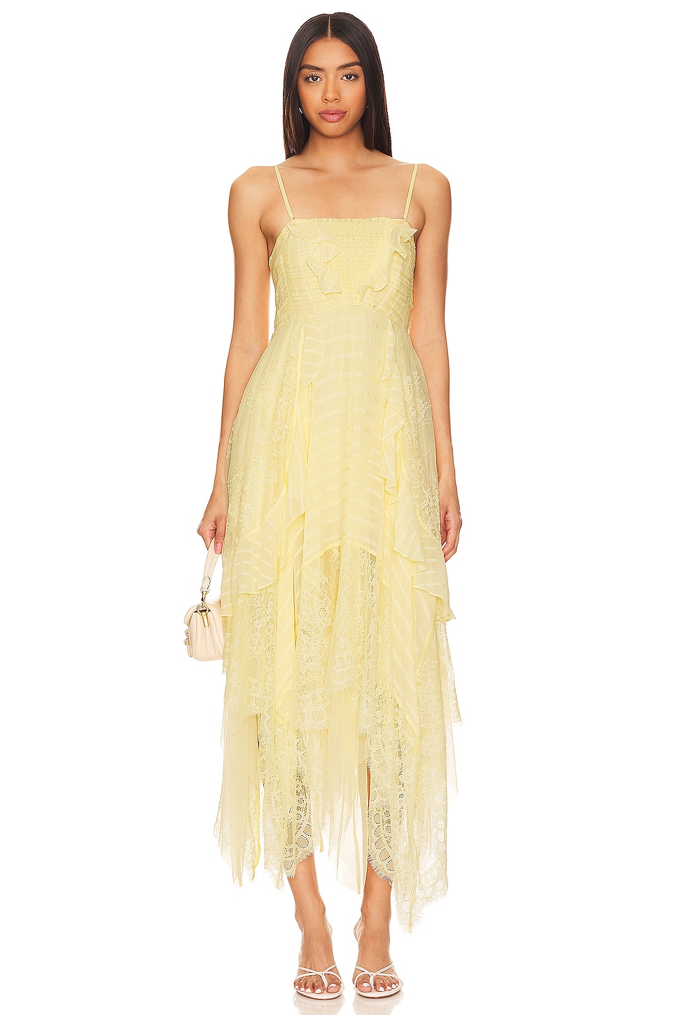 

Платье макси sheer bliss в цветке аниса Free People, мультиколор