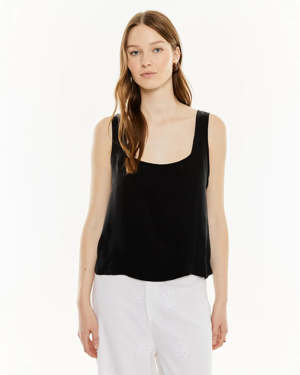 

Женский топ на бретелях из купро System Action, черный