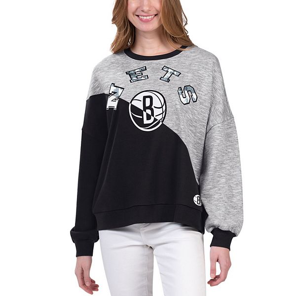 

Женский черный свитшот Brooklyn Nets Benches Split G-Iii 4Her By Carl Banks