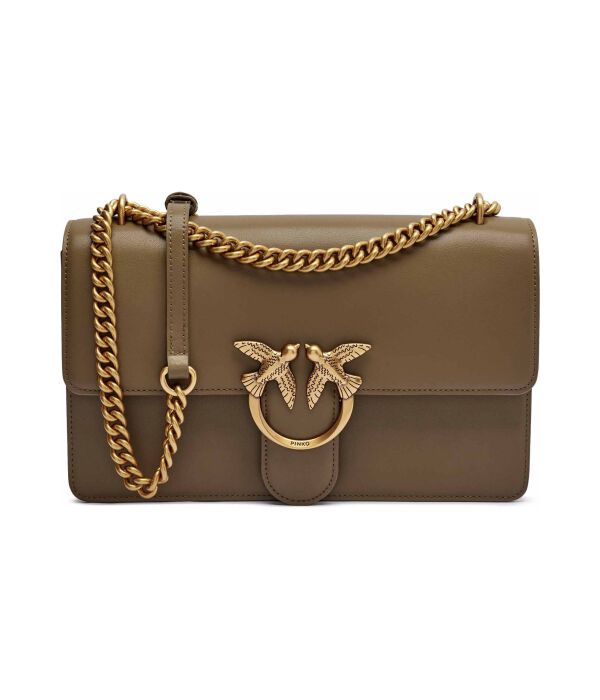 

Кожаная сумка через плечо Love One Classic Pinko, хаки