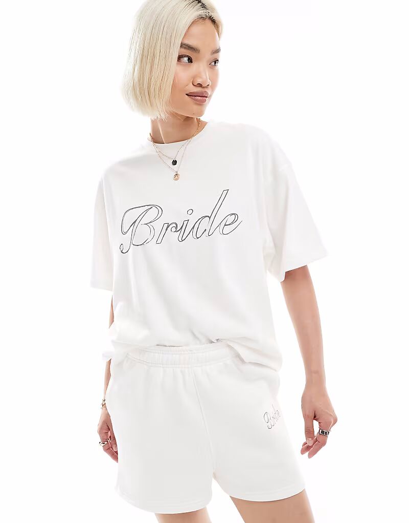 

Футболка Six Stories Bride цвета слоновой кости