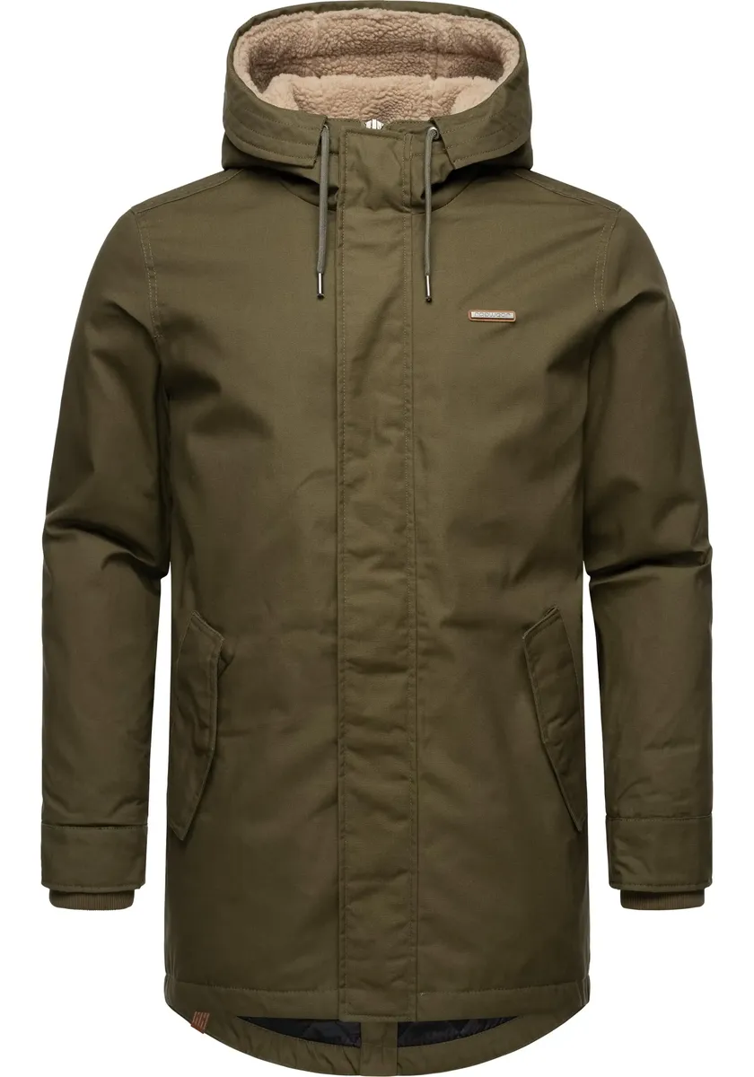 

Полупальто Ragwear "Mr Smithem", длинная мужская зимняя куртка с капюшоном, зеленый