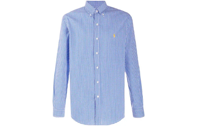 Рубашка из хлопка в клетку Polo Ralph Lauren, синий