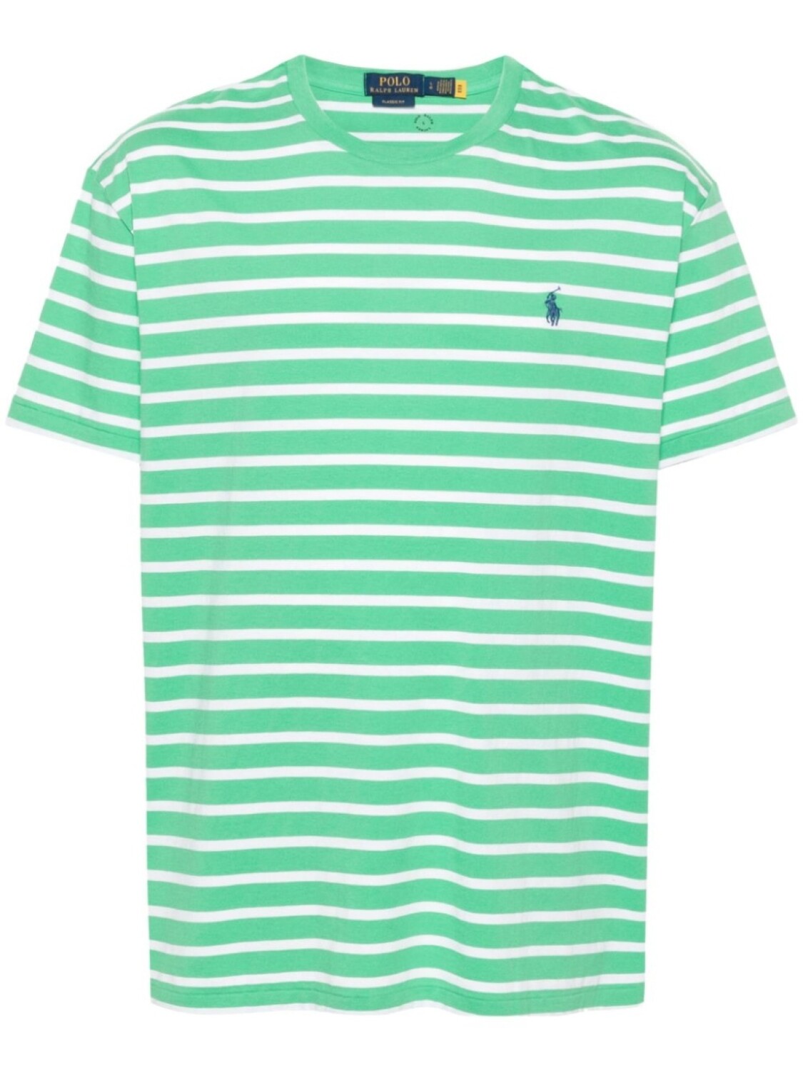

Полосатая футболка с вышивкой Polo Pony Polo Ralph Lauren, зеленый