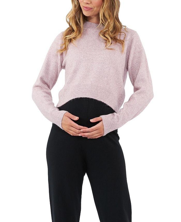 

Укороченный вязаный свитер Ripe Maternity Tia, розовый