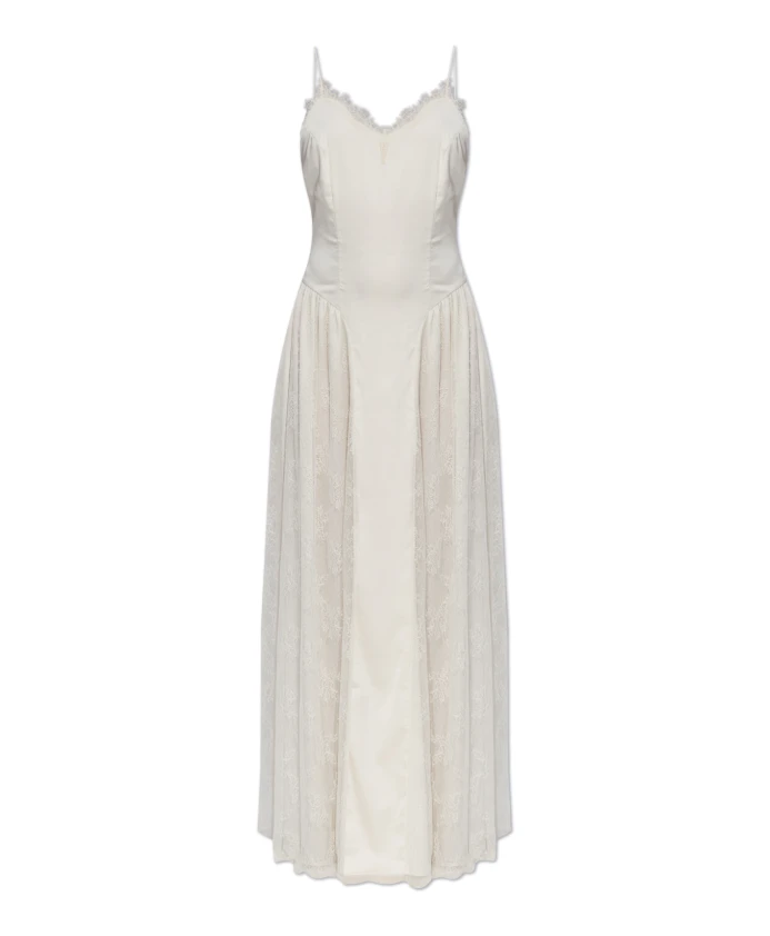 

Платье с кружевной отделкой Rotate Birger Christensen, белый