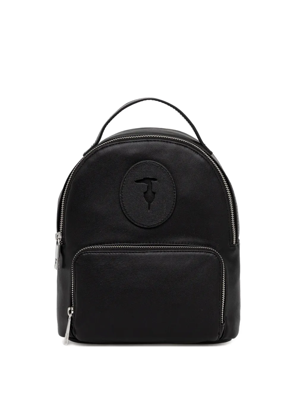 

Рюкзак с нашивкой-логотипом на молнии по периметру Trussardi, черный