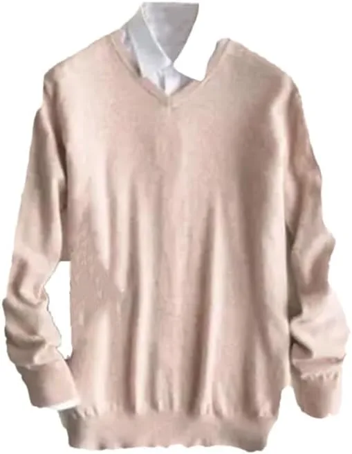 

Классический мужской пуловер с V-образным вырезом, теплый, свободного кроя