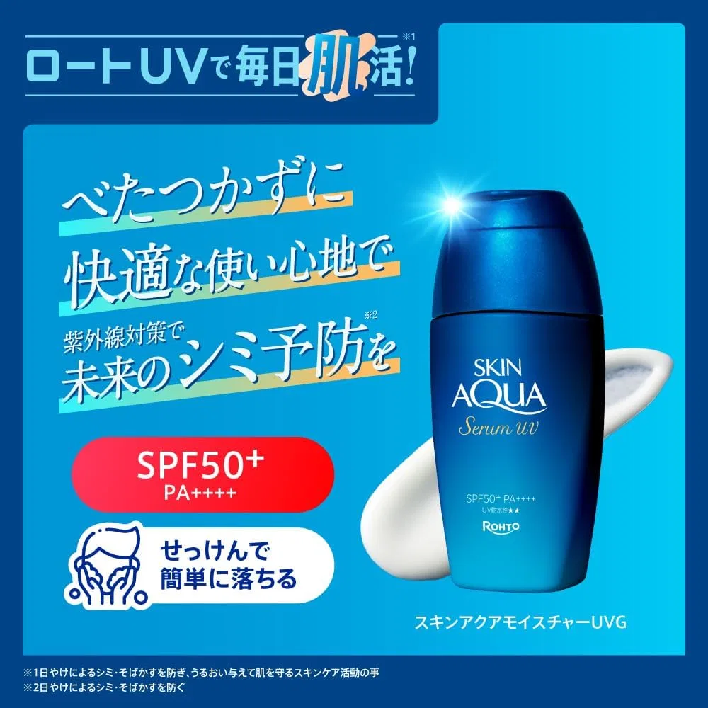 Солнцезащитный флюид Skin Aqua Hyaluronic Serum UV SPF 50+ PA++++ 150 г — фото 3