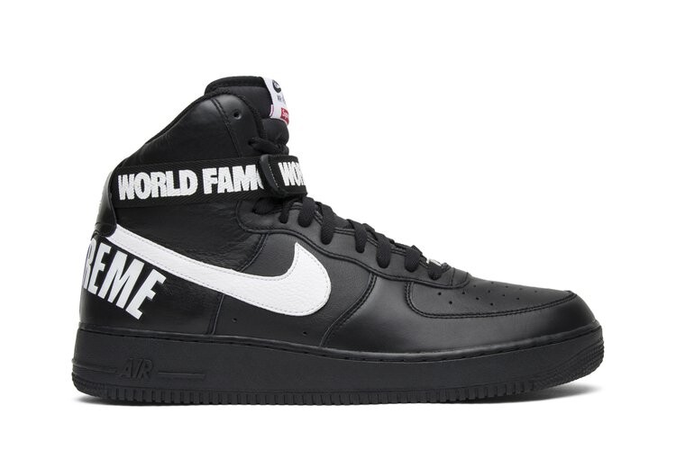 

Кроссовки Nike Supreme x Air Force 1 High SP 'Black', черный
