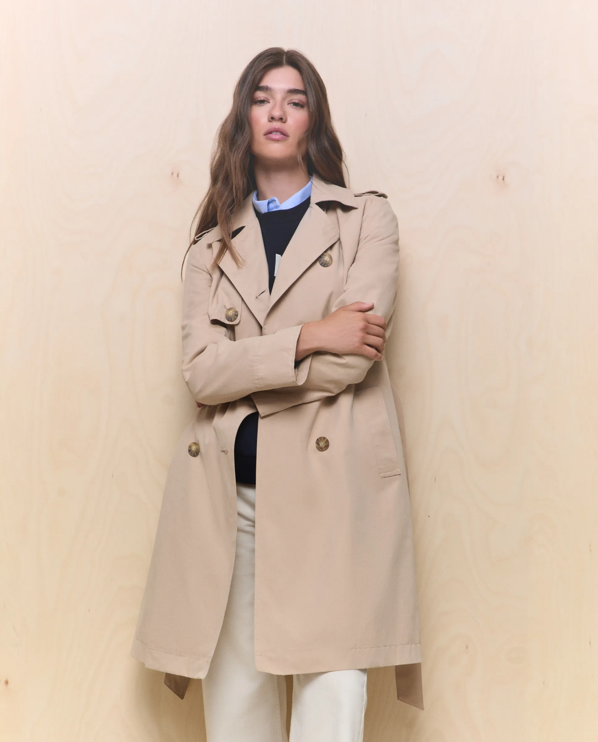 

Длинное женское пальто Easy Wear, бежевый