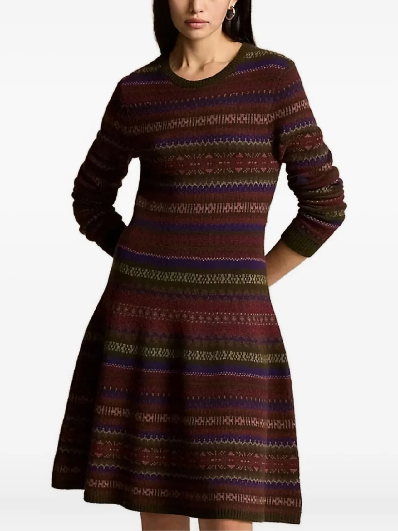 

Платье миди Polo Ralph Lauren с узором Fair Isle, зеленый