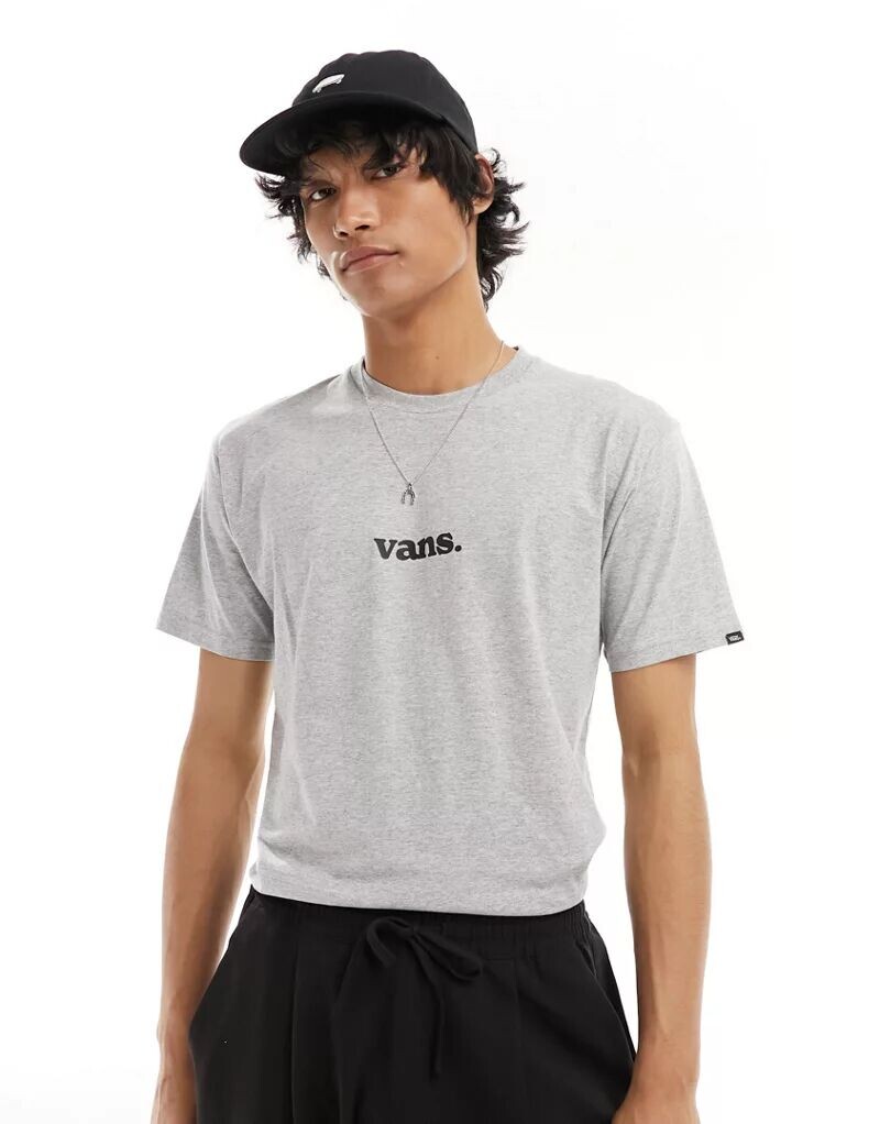 

Серая футболка с логотипом Vans Script
