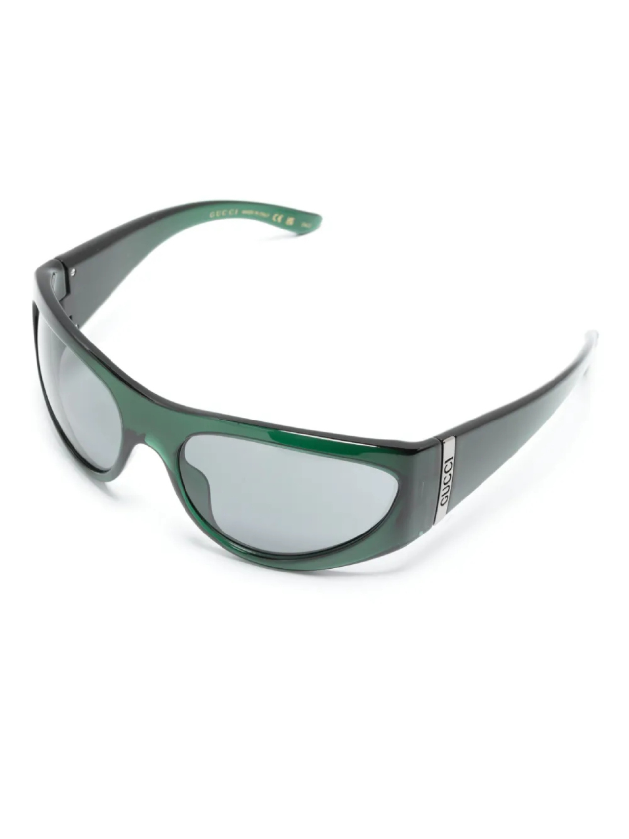 Gucci Eyewear солнцезащитные очки в прозрачной оправе, зеленый — фото 2