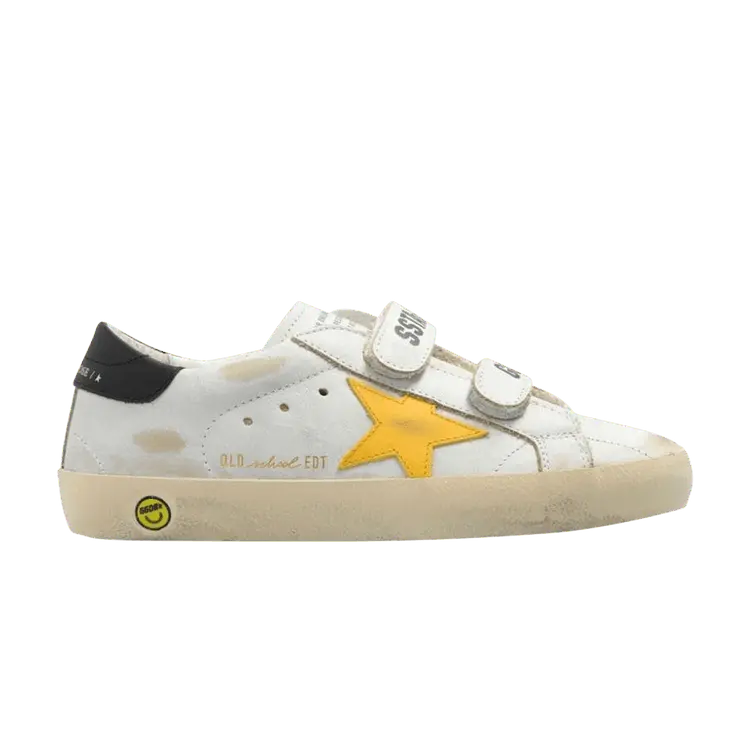 

Кроссовки Golden Goose Old School Kids White Black Yellow, белый