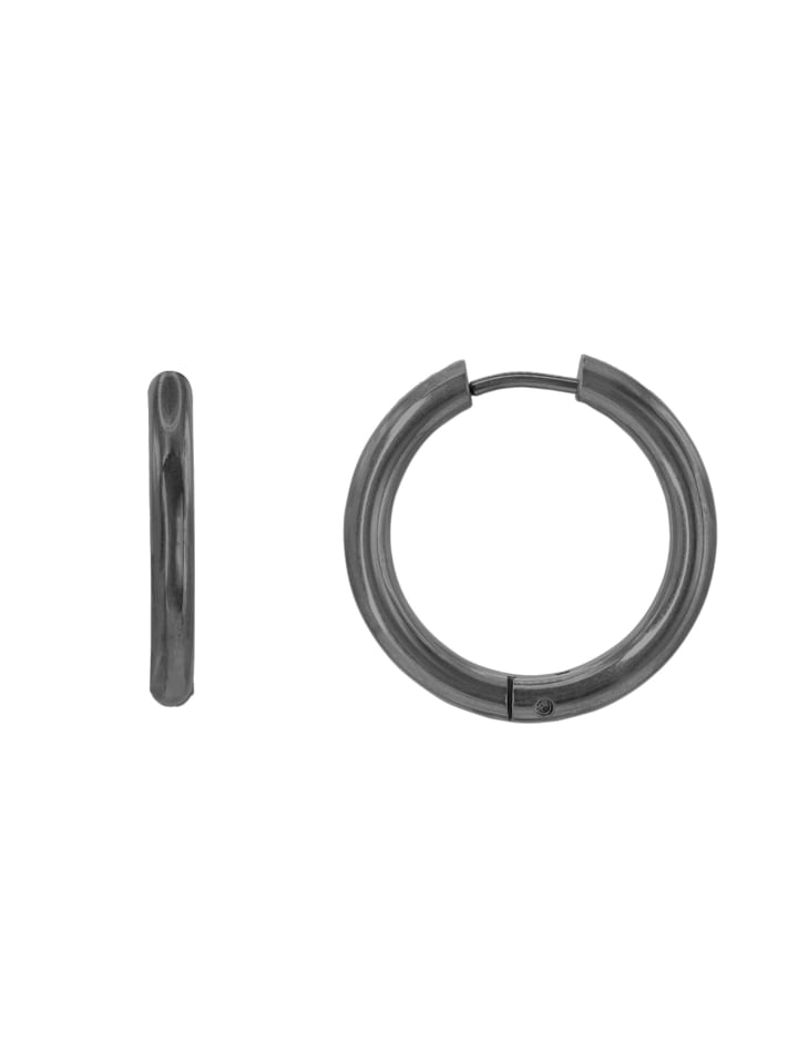 

Steel_Art Мужские серьги-кольца David, черные, в черном цвете