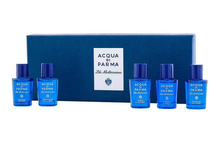 Набор миниатюр парфюмерии Paermazhishui Blue Mediterranean Matching Set Eau De Toilette EDT 5*5 мл Acqua Di Parma, оранжевый 5ml+Lemon 5ml+Fig 5ml+Lilly Pilly 5ml+Almond 5ml — фото 2