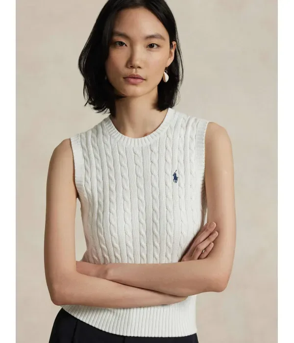 Жилет slim fit Polo Ralph Lauren, белый — фото 4