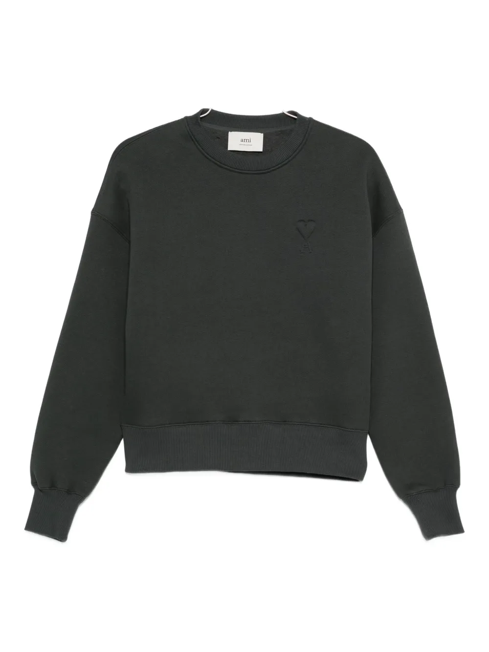 

Толстовка с тисненым логотипом Ami Paris, серый