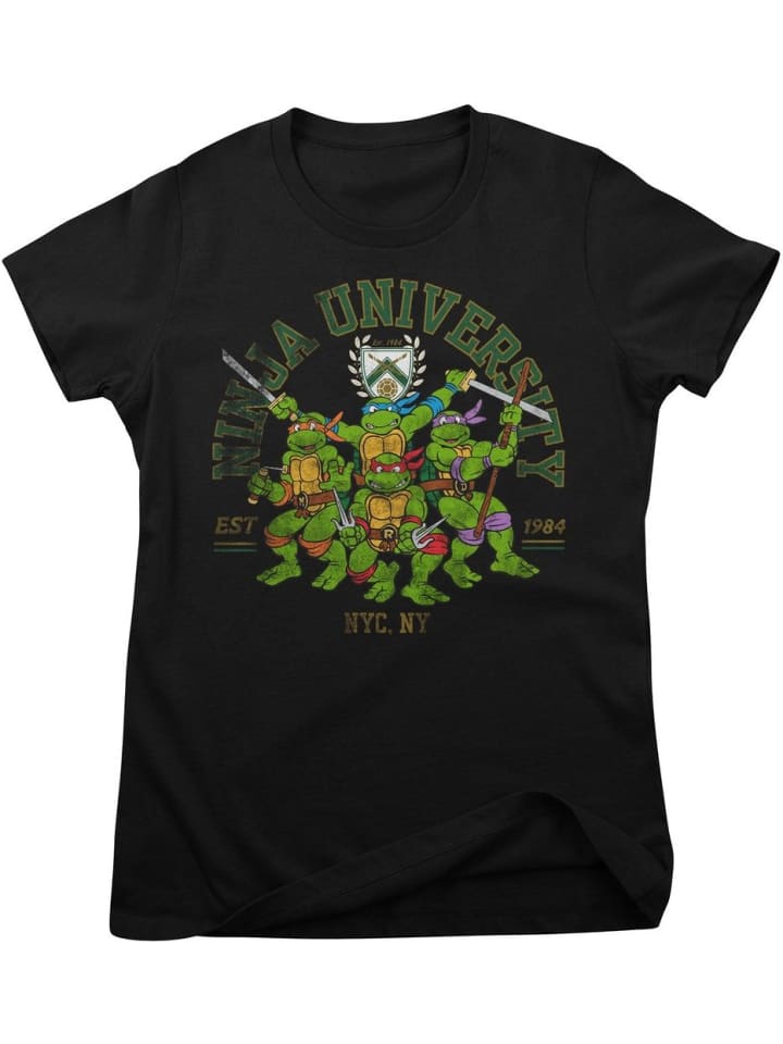 

Teenage Mutant Ninja Turtles Футболка "Ninja University Girly Tee" черного цвета, Черный, Teenage Mutant Ninja Turtles Футболка "Ninja University Girly Tee" черного цвета