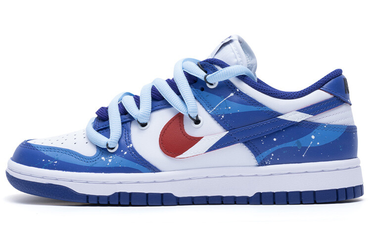 

Кроссовки Nike Dunk Skateboard Shoes Women's Low-Top Blue/White/Red