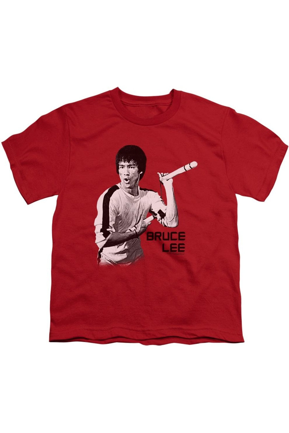 

Футболка с коротким рукавом для детей Bruce Lee с нунчаками Gildan, красный