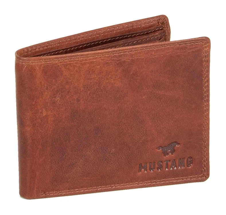 

Кошелек MUSTANG "Udine", кожаный, с внутренним отделением на молнии, цвет Cognac
