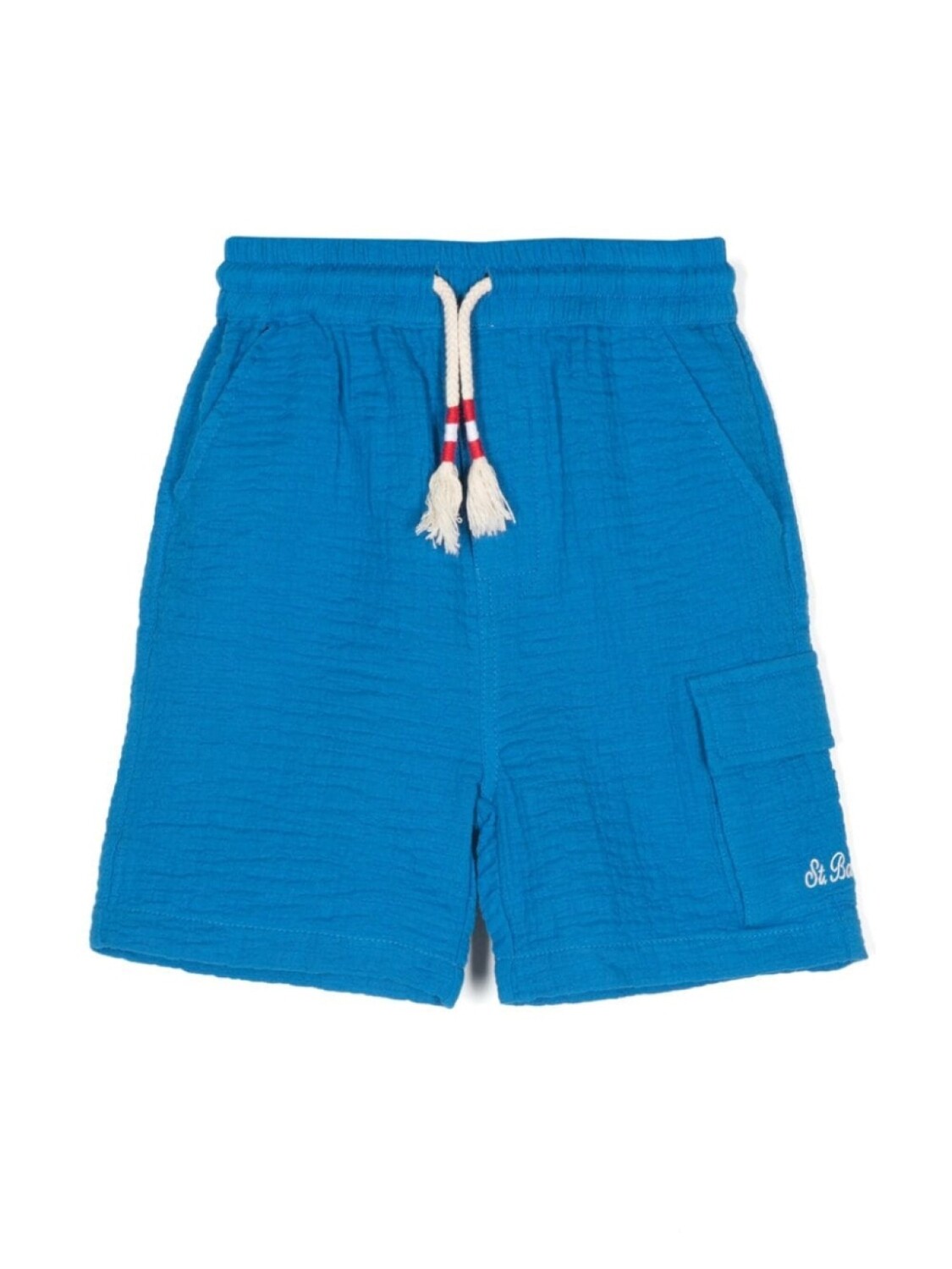 

MC2 Saint Barth Kids шорты из сирсакера, синий