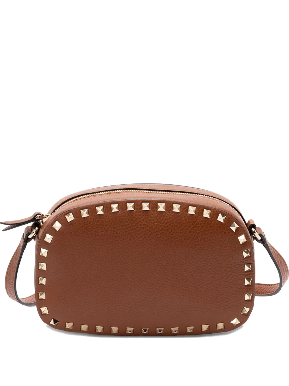 

Мини-сумка Rockstud из кожи через плечо VALENTINO GARAVANI, коричневый