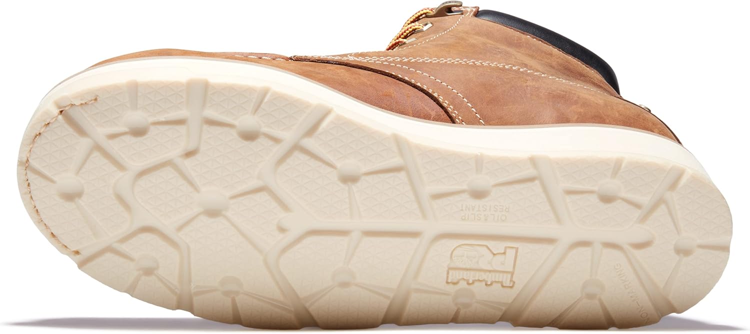 Timberland PRO мужские рабочие ботинки Gridworks 6 дюймов с защитным носком Alloy, водонепроницаемые, с индустриальной клиновидной подошвой, Golden Brown — фото 4