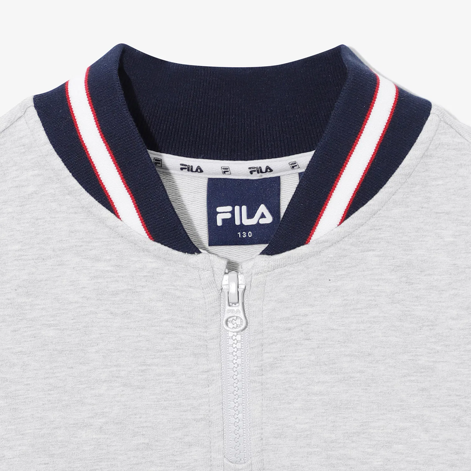 Детский серый свитшот анорак Varsity от Fila Kids — фото 2