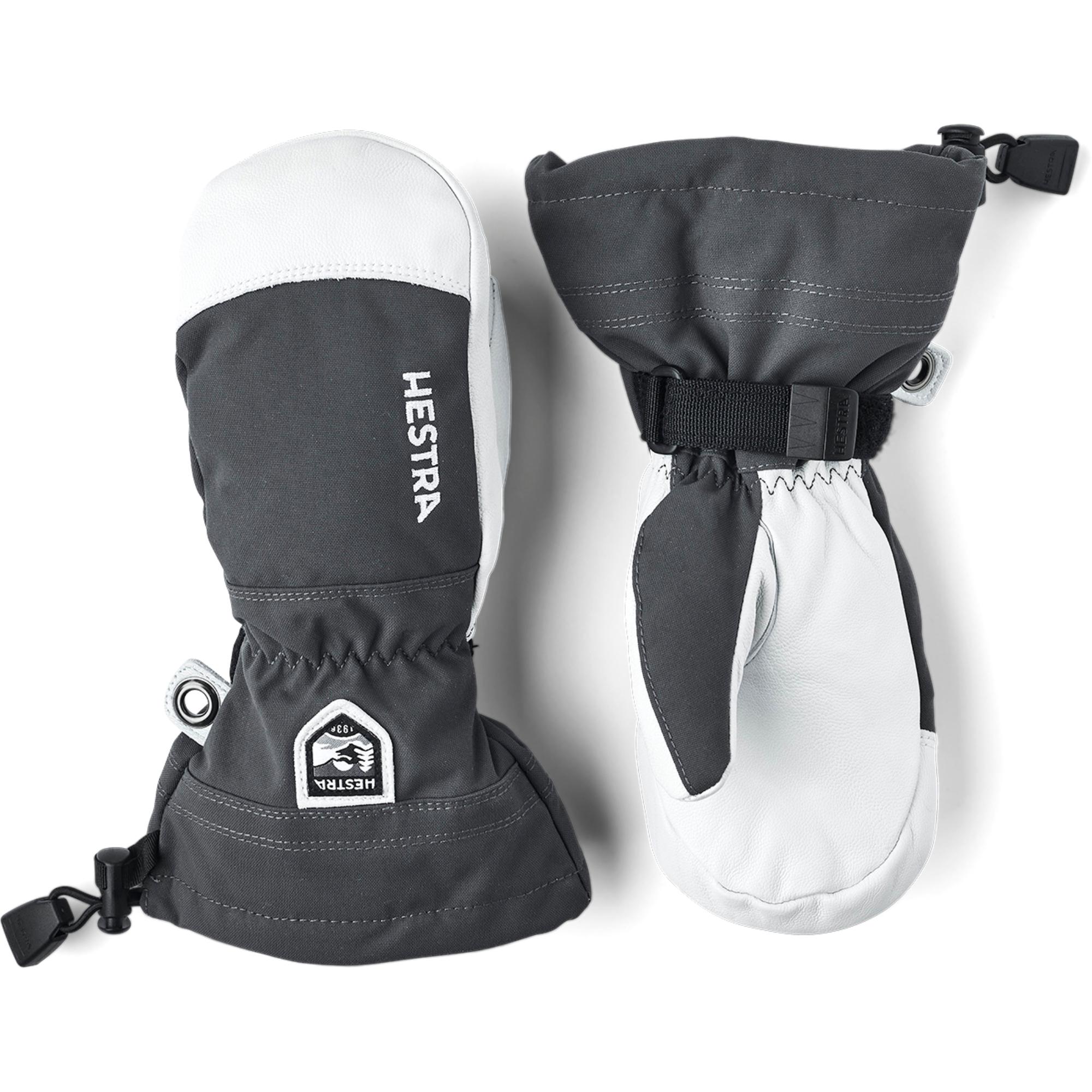 

Детские кожаные армейские перчатки для вертолетных лыж Jr. Hestra, Grey