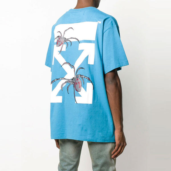 Футболка arachno arrow print printing short sleeve loose fit blue Off-White, голубой — фото 4
