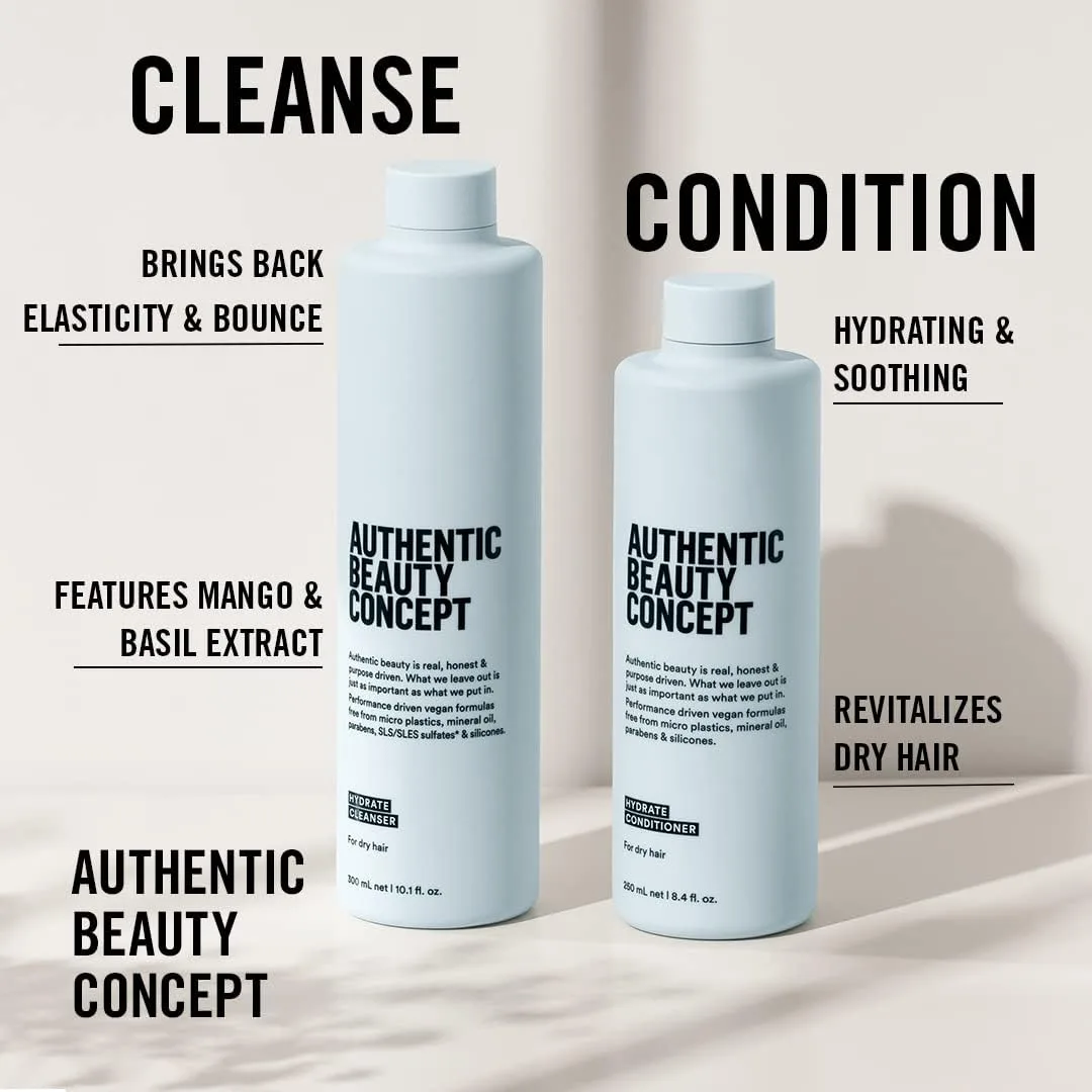 Увлажняющий кондиционер Authentic Beauty Concept | Для нормальных, сухих и вьющихся волос | Придает увлажнение и блеск | Веганский продукт, не тестируется на животных | Не содержит силиконов 1000 мл (.) — фото 2