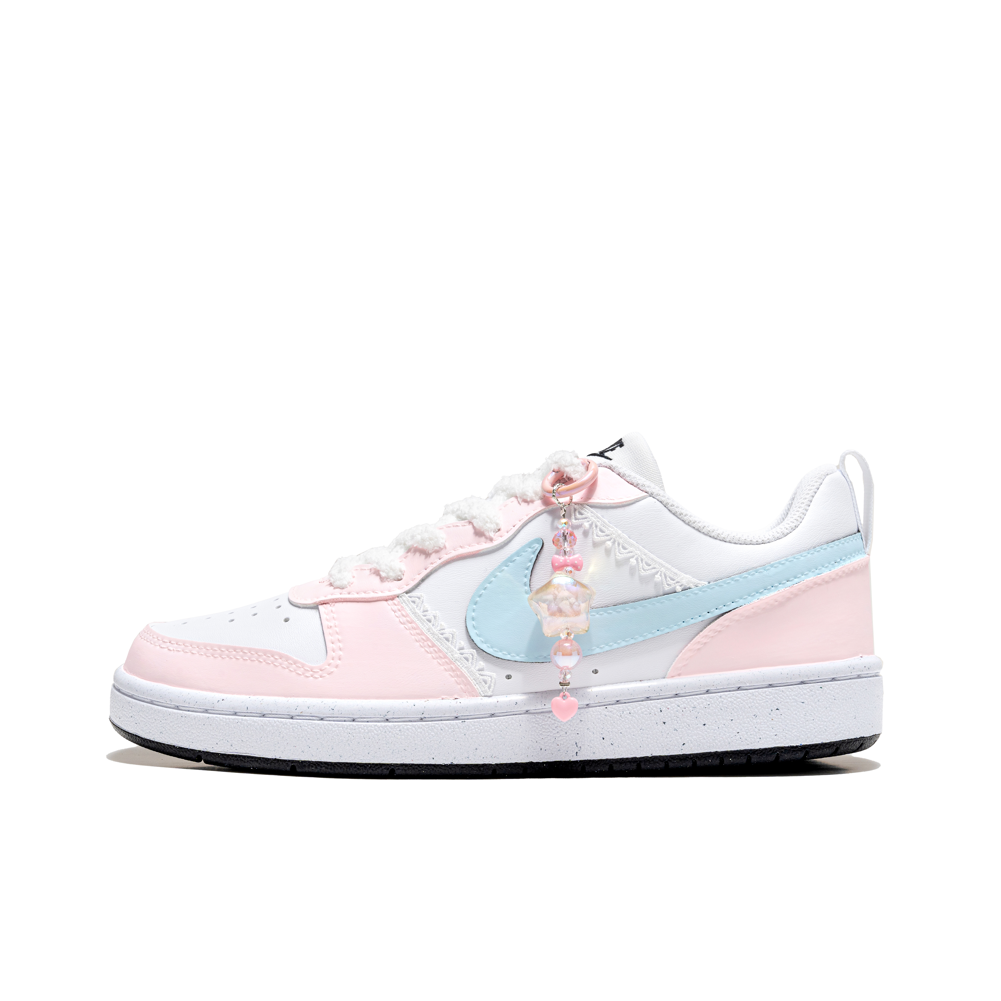 

Nike Детские кроссовки для скейтбординга Court Borough Bud Elf Low Top, белые, для подростков