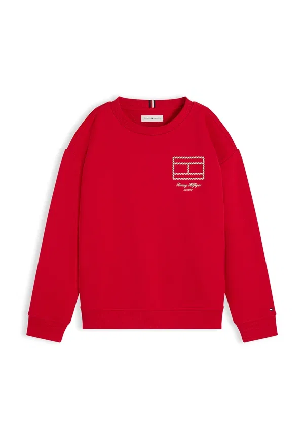 Свитшот Tommy Hilfiger с графическим контуром флага, красный — фото 4