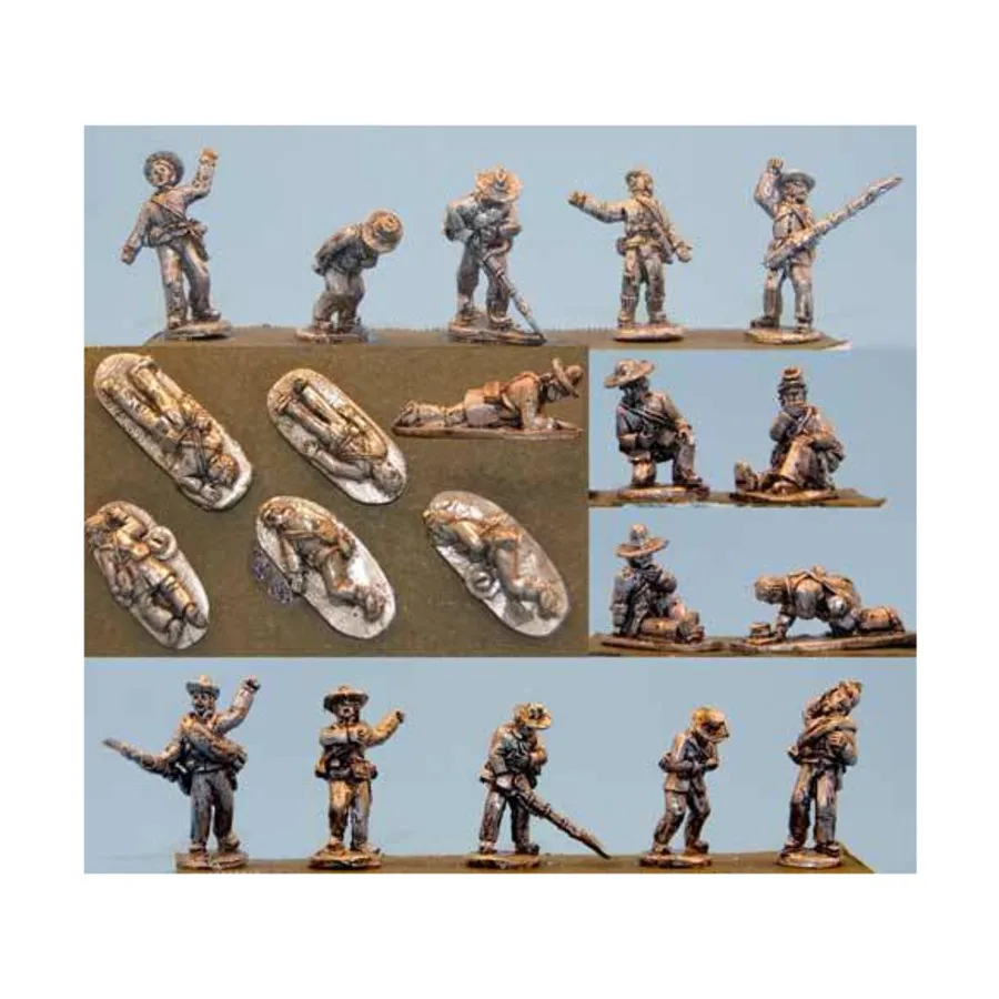 

Мертвые и раненые, Blue and the Gray Miniatures - Confederate (15mm)