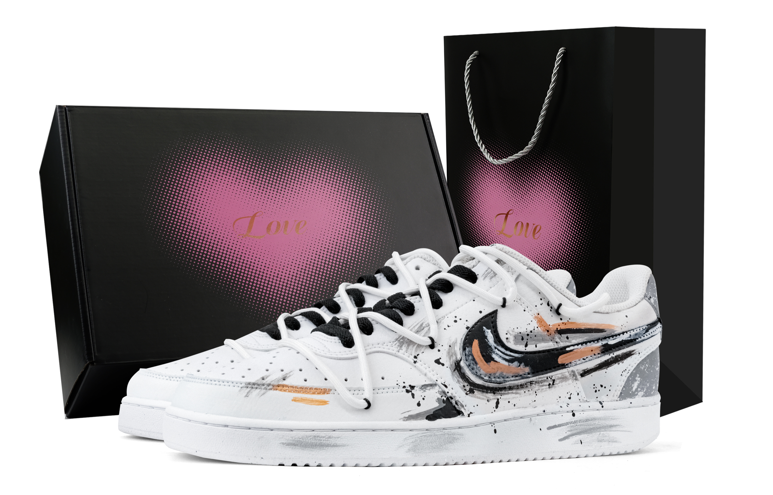 

Nike Кроссовки Court Vision 1 Ink Essence с низким верхом, устойчивые к истиранию, мужские, черные