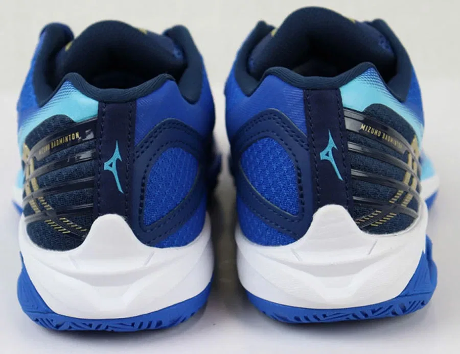Унисекс кроссовки для бадминтона «Wave Claw 3 FIT» от Mizuno, 01 Blue X White X Navy — фото 4