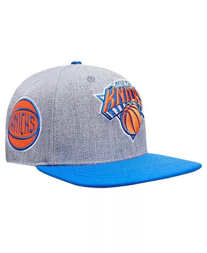 

Мужская серо-синяя двухцветная бейсболка с классическим логотипом New York Knicks Snapback Pro Standard, серый