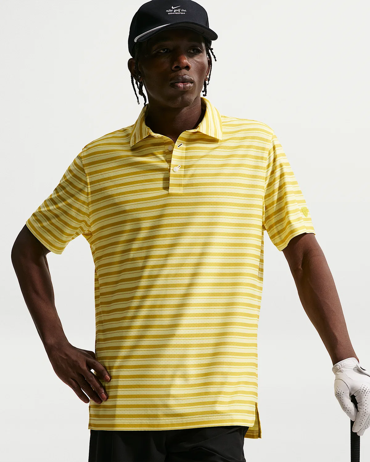 Мужское поло Nike Tailored Performance Dri-FIT Golf, Saffron Quartz/Soft Yellow/Saffron Quartz