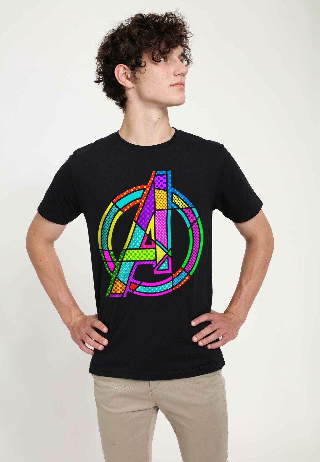 

Футболка с принтом MARVEL AVENGERS CLASSIC HALFTONE POP A UNISEX Marvel, черный