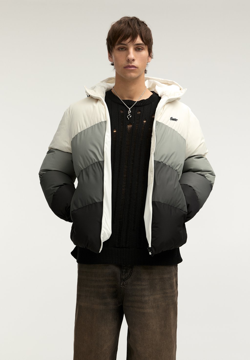 

Зимняя куртка STWD PANELLED - PUFFER PULL&BEAR, черный